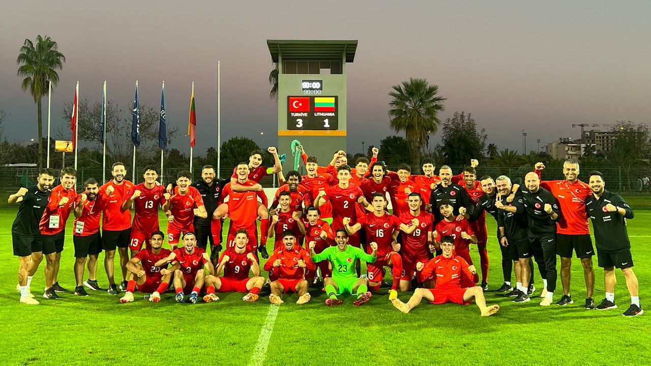 19 Yaş Altı Milli Futbol Takımı, Litvanya'yı 3-1 yendi