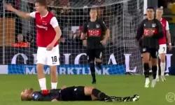 AZ Alkmaar - NEC Nijmegen maçında Bas Dost bir anda yere yığıldı