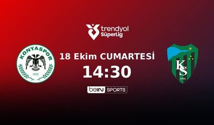 Konyaspor - Kocaelispor maçı saat 14.30’da beIN Sports 2’de