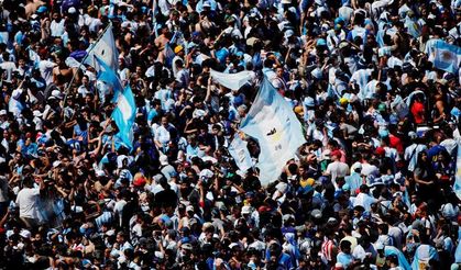 Arjantin Dünya Kupası'nı kutluyor