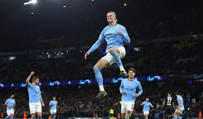 Haaland'ın tarihi gecesi! Manchester City, 7 golle çeyrek finalde