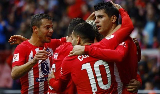 Atletico Madrid ilk yarıda bulduğu gollerle 2-1 kazandı