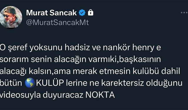 Murat Sancak'tan Onyekuru'ya "Video" tehdidi: Duyuracağız...