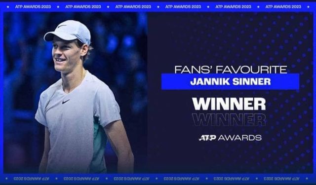 Jannik Sinner "Atp Fan Favorite" ödülünü kazandı