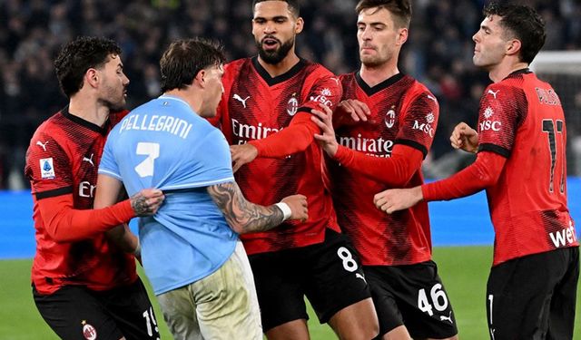 Lazio-Milan maçında 3 kırmızı çıktı: Milan tek golle kazandı