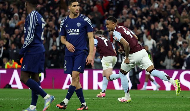 Aston Villa geri dönüşü tamamlayamadı: PSG turu aldı!