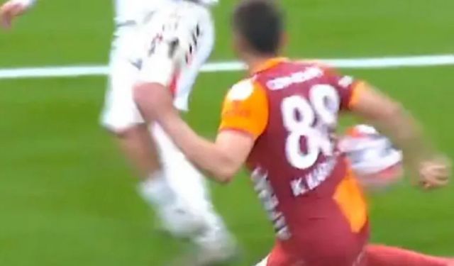 Galatasaray-Samsunspor maçında tartışmalı penaltı pozisyonu