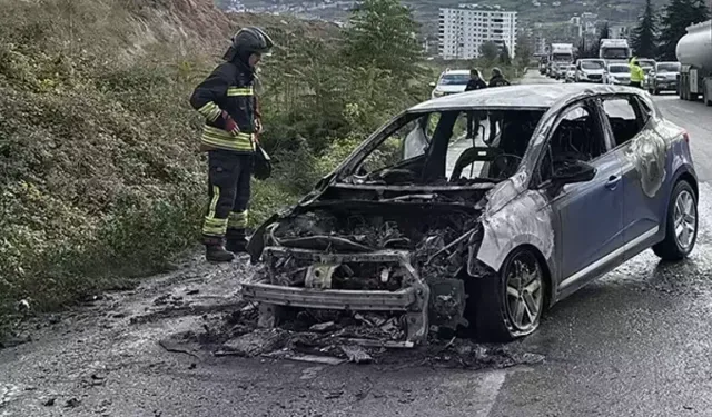 Samsunspor’un yıldızı Musaba ölümden döndü! Otomobili alev topuna döndü