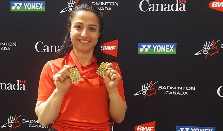 Milli para badmintoncu Emine Seçkin, Kanada'da 2 altın madalya kazandı