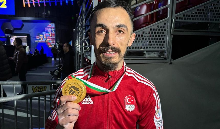 Muammer Şahin'den, Avrupa Halter Şampiyonası'nda altın madalya