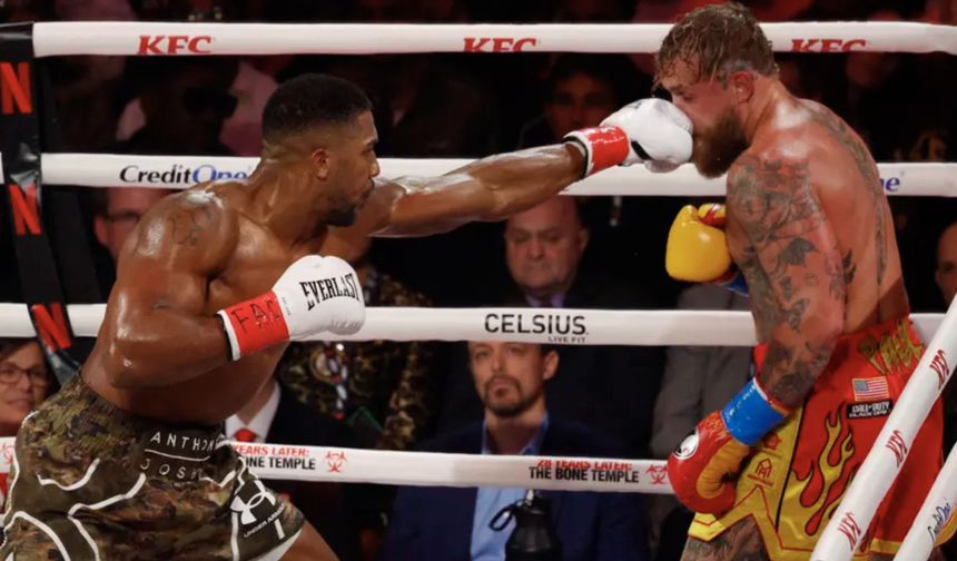 Jake Paul–Anthony Joshua maçında nakavt! 6. rauntta ring karıştı