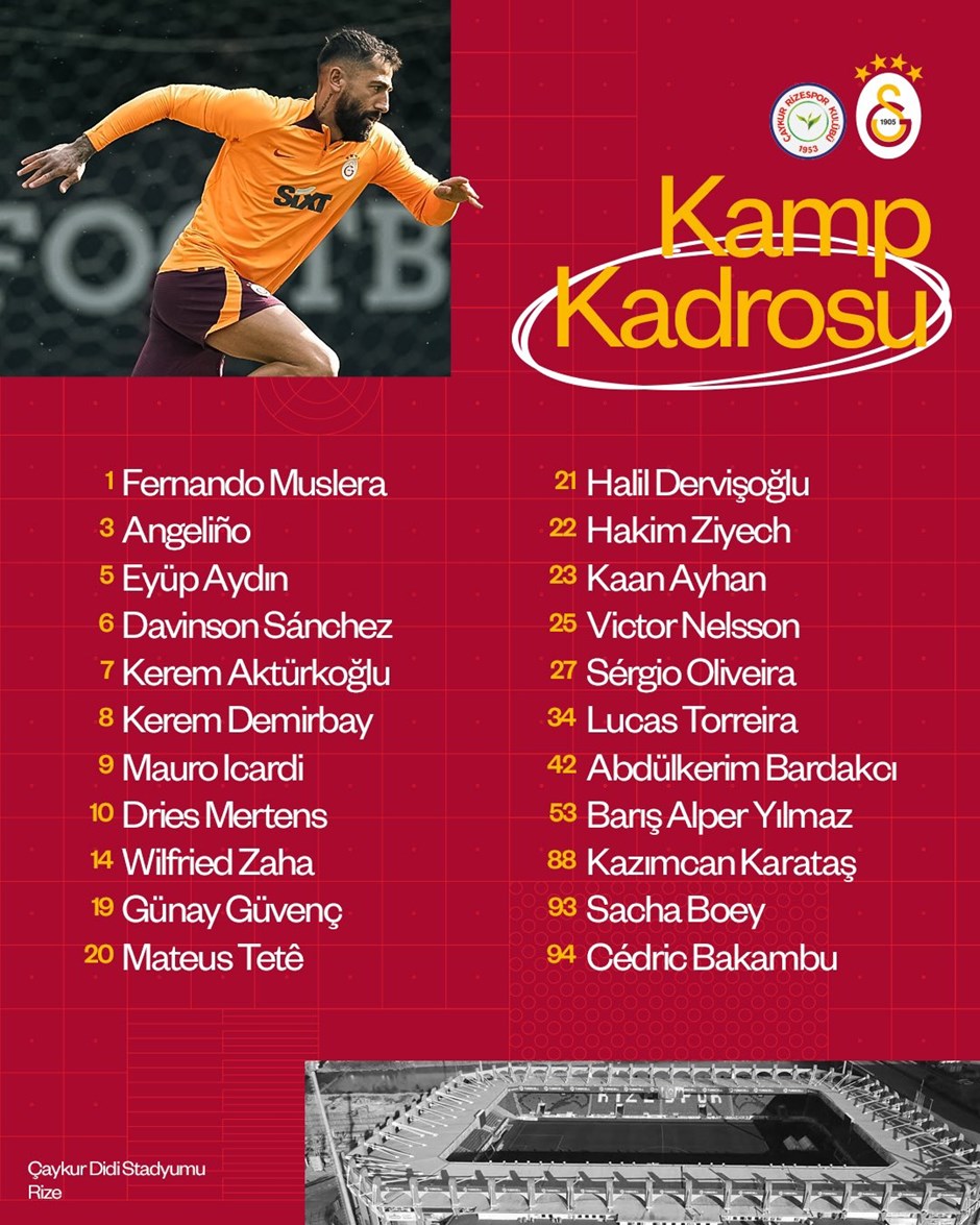 galatasaray kadro