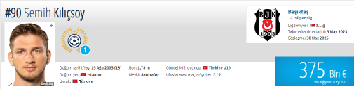 semih kılıçsoy transfermarkt